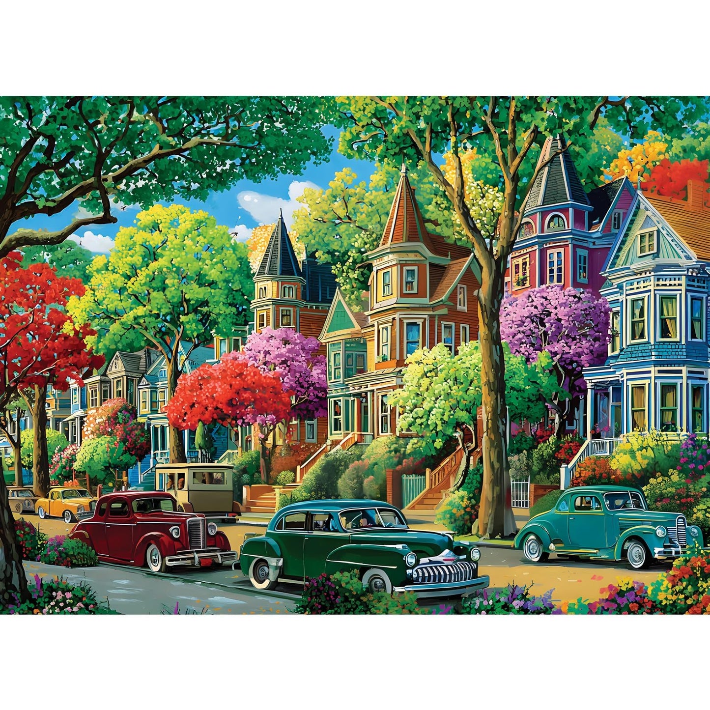 XAPAEG 500 Piece Puzzle for Adults – Urban Street Jigsaw (20.5×15 in)