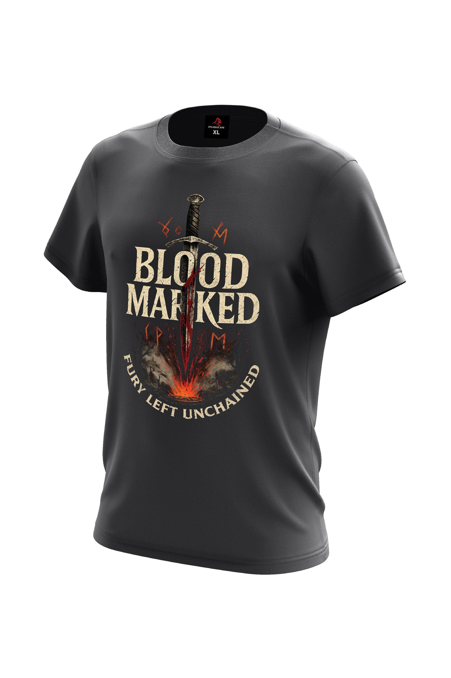 XAPE Fury Left Unchained Tee - Charcoal