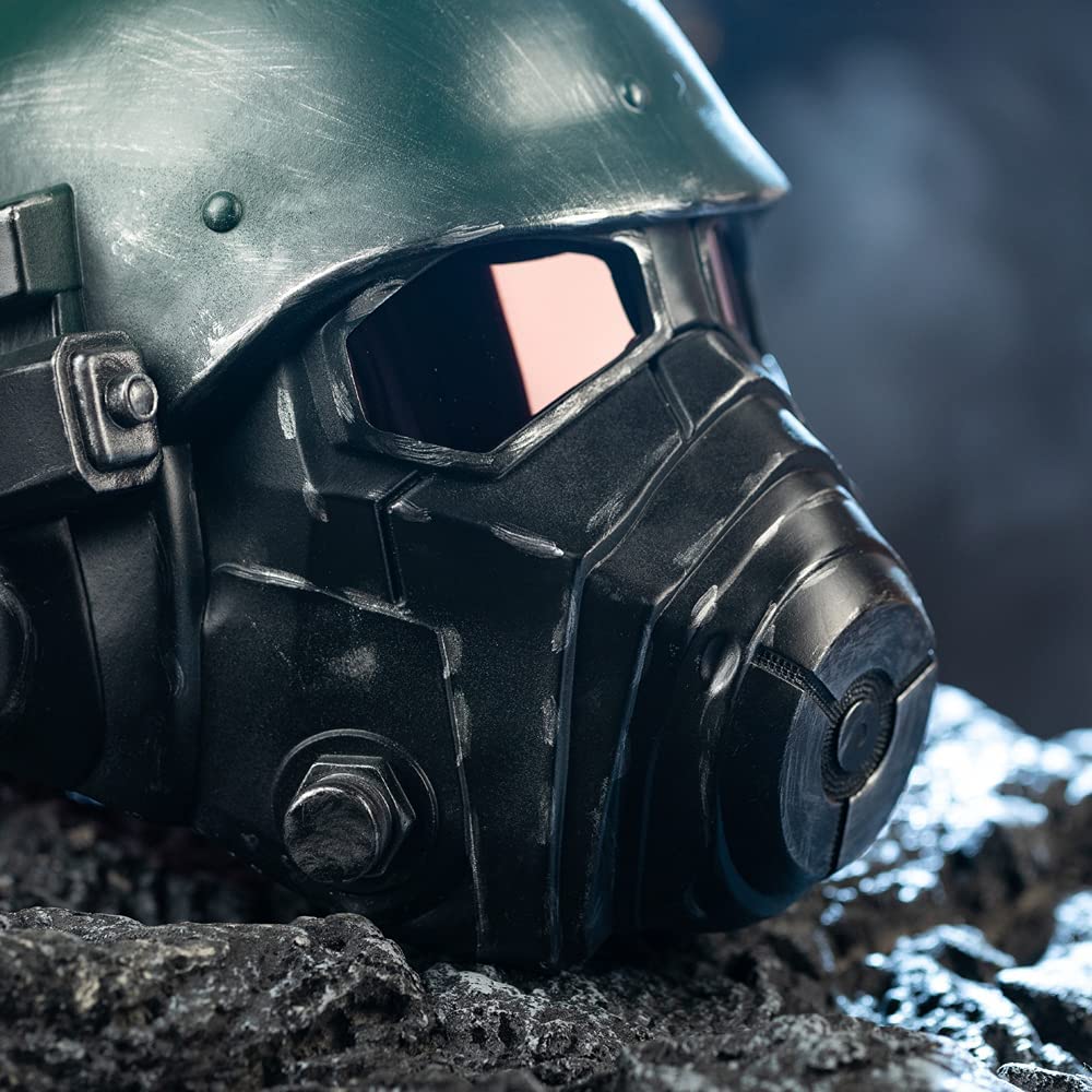 Xcoser Nexthops Veteran Ranger Riot Armor 4 Cosplay Helmet Mask | Resin Full Head with Red PVC Lenses