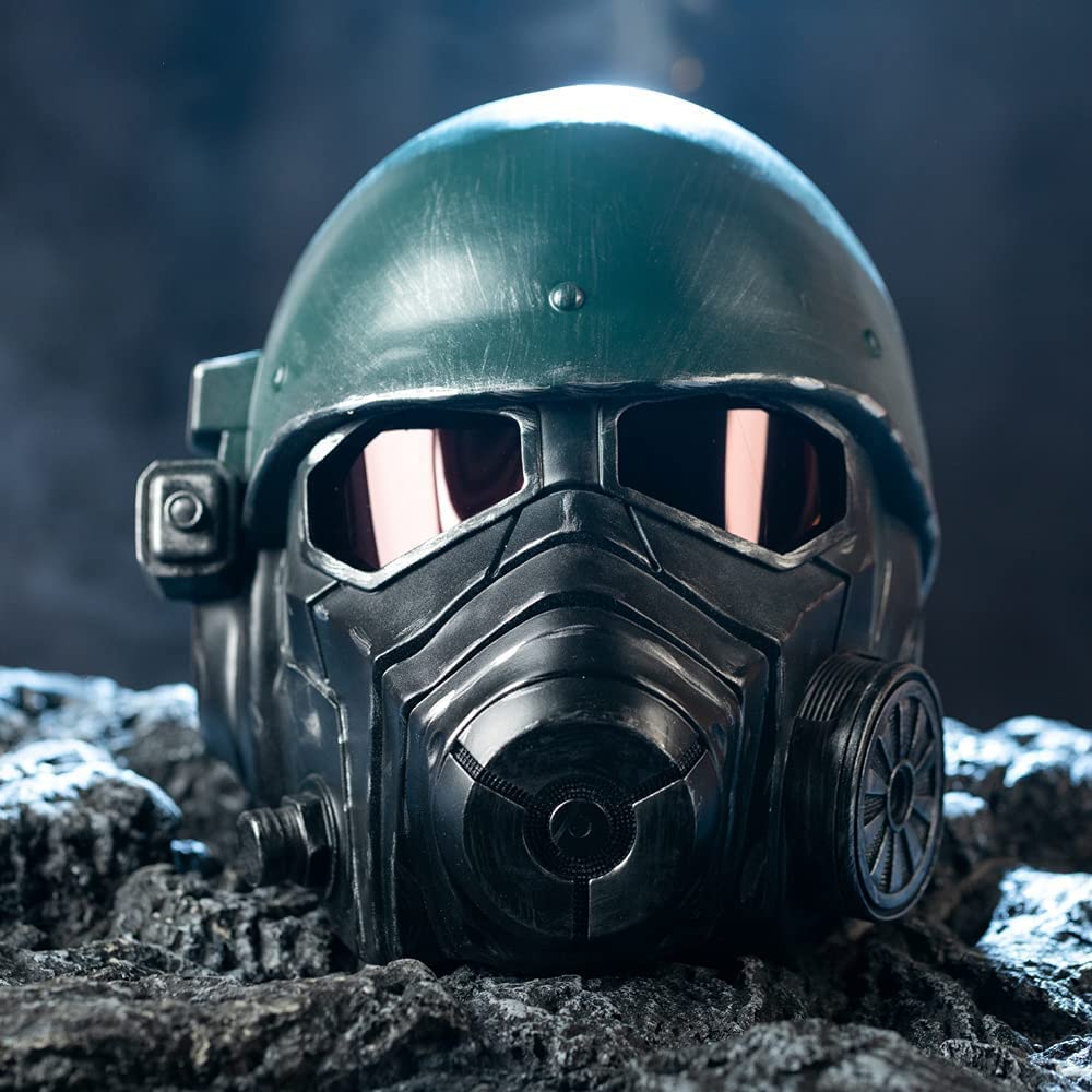 Xcoser Nexthops Veteran Ranger Riot Armor 4 Cosplay Helmet Mask | Resin Full Head with Red PVC Lenses