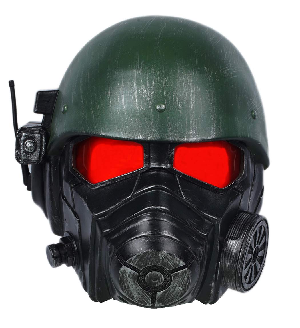 Xcoser Nexthops Veteran Ranger Riot Armor 4 Cosplay Helmet Mask | Resin Full Head with Red PVC Lenses