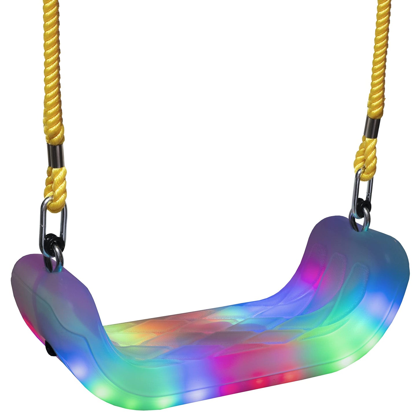 Firefly LED Light Up Swing Seat with Adjustable Rope and Chain – 150 lb Capacity | XDP Recreation
