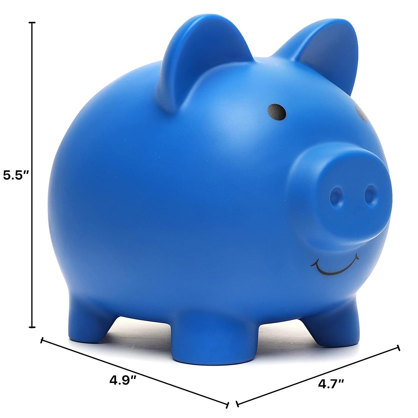 XDRELEC Piggy Bank – Medium Flesh-Colored Plastic Coin Bank for Kids