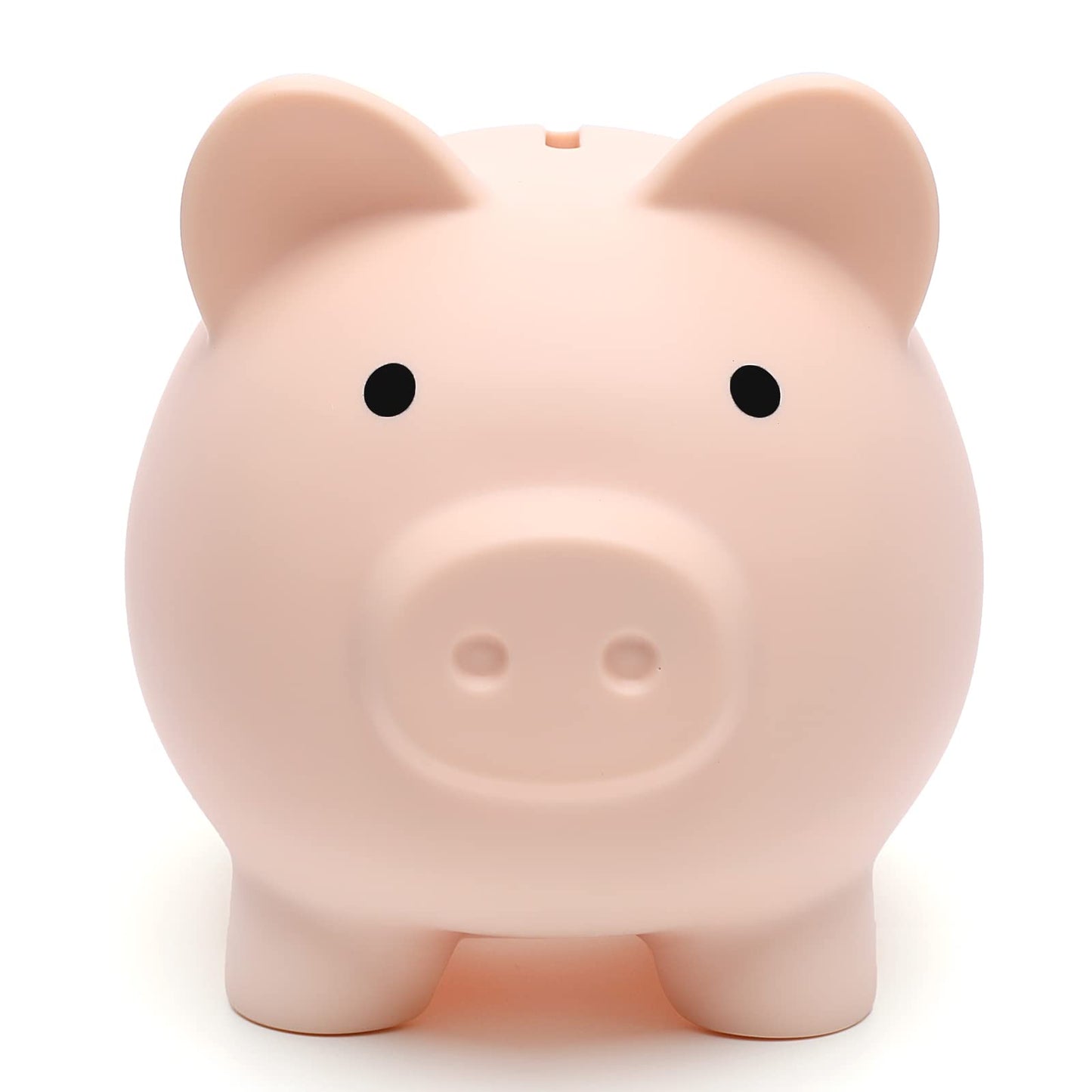 XDRELEC Piggy Bank – Medium Flesh-Colored Plastic Coin Bank for Kids