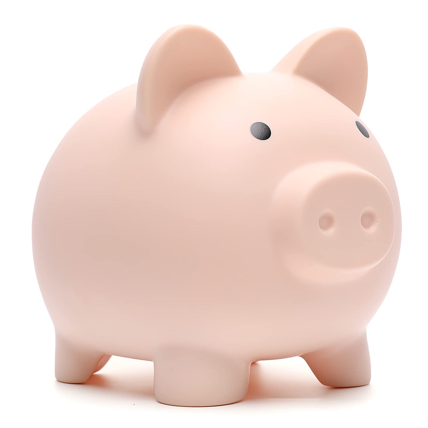 XDRELEC Piggy Bank – Medium Flesh-Colored Plastic Coin Bank for Kids