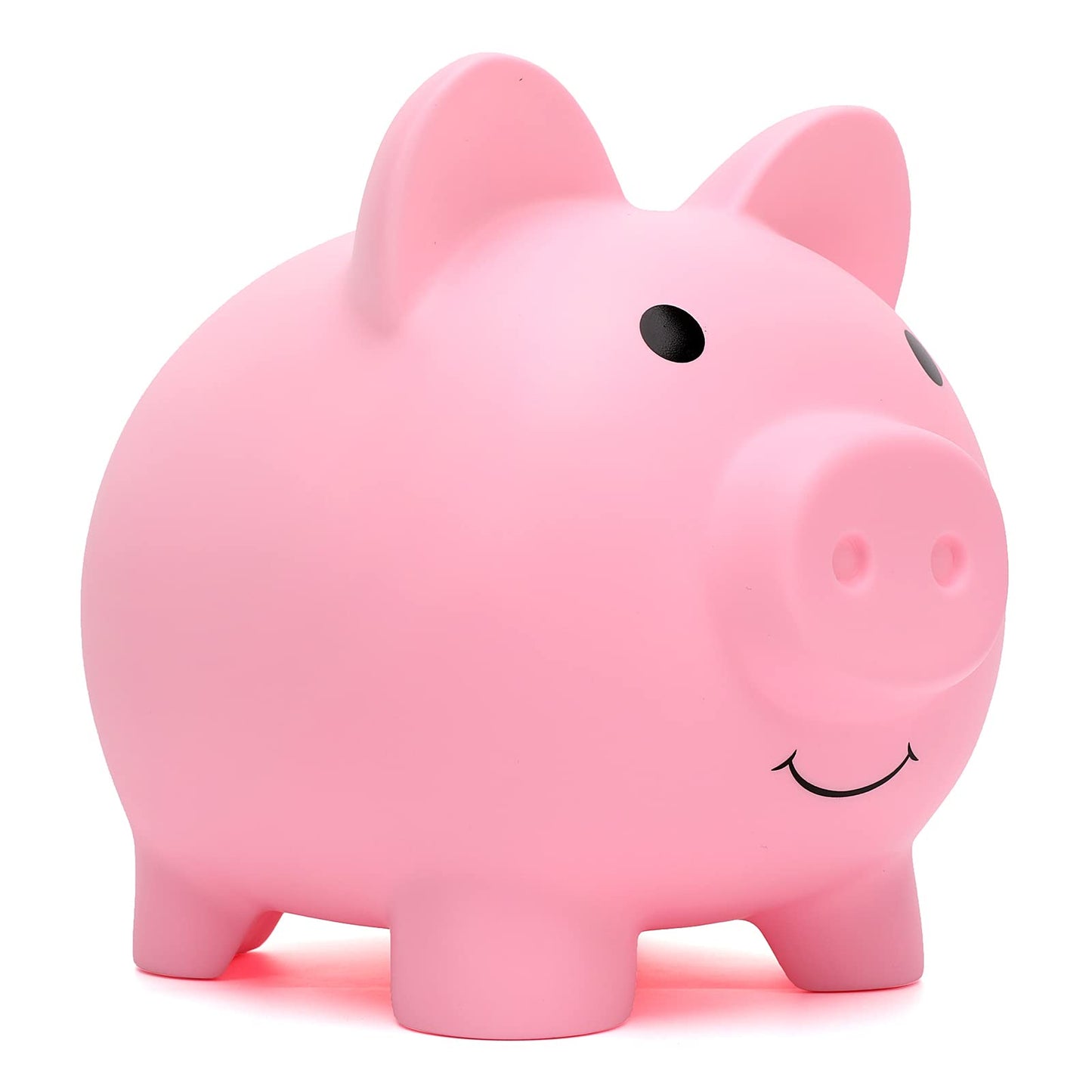 XDRELEC Piggy Bank Pink (Medium) – Shatterproof Plastic Coin Bank for Kids