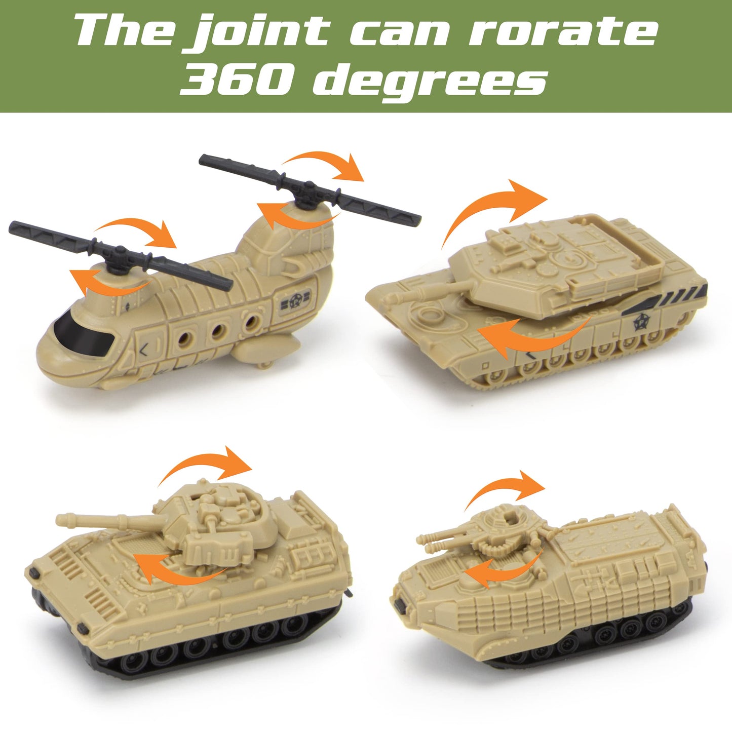 XDUOYJOY Military Airplane Toy Set – 8 Vehicles, Transforming Fighter Jet, Army Cars & Helicopter | Gift for Boys Aged 4-7
