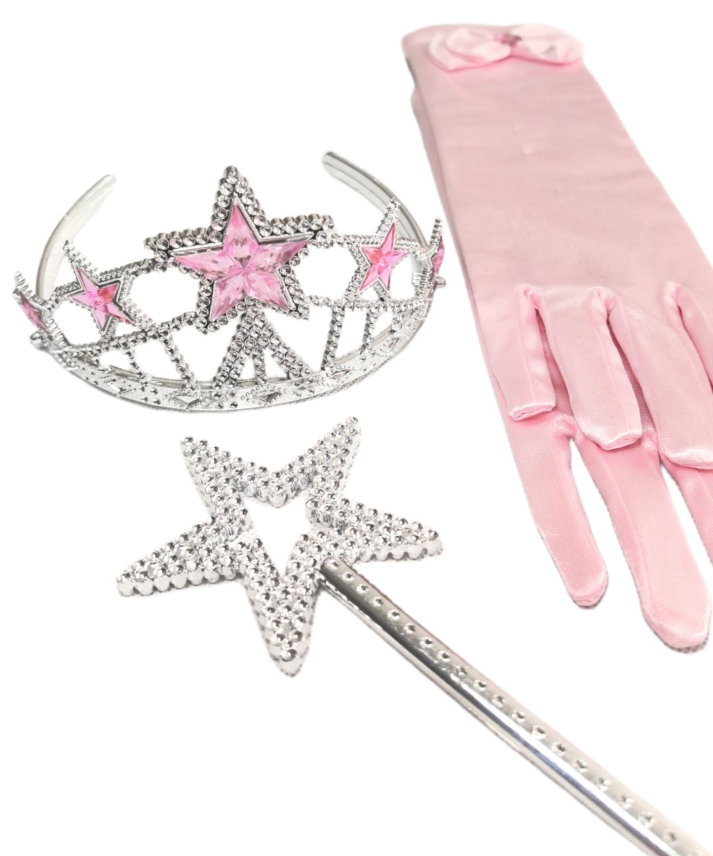 Xefenki Good Witch Glinda Costume Dress for Girls – Halloween Cosplay Set with Crown, Wand & Gloves