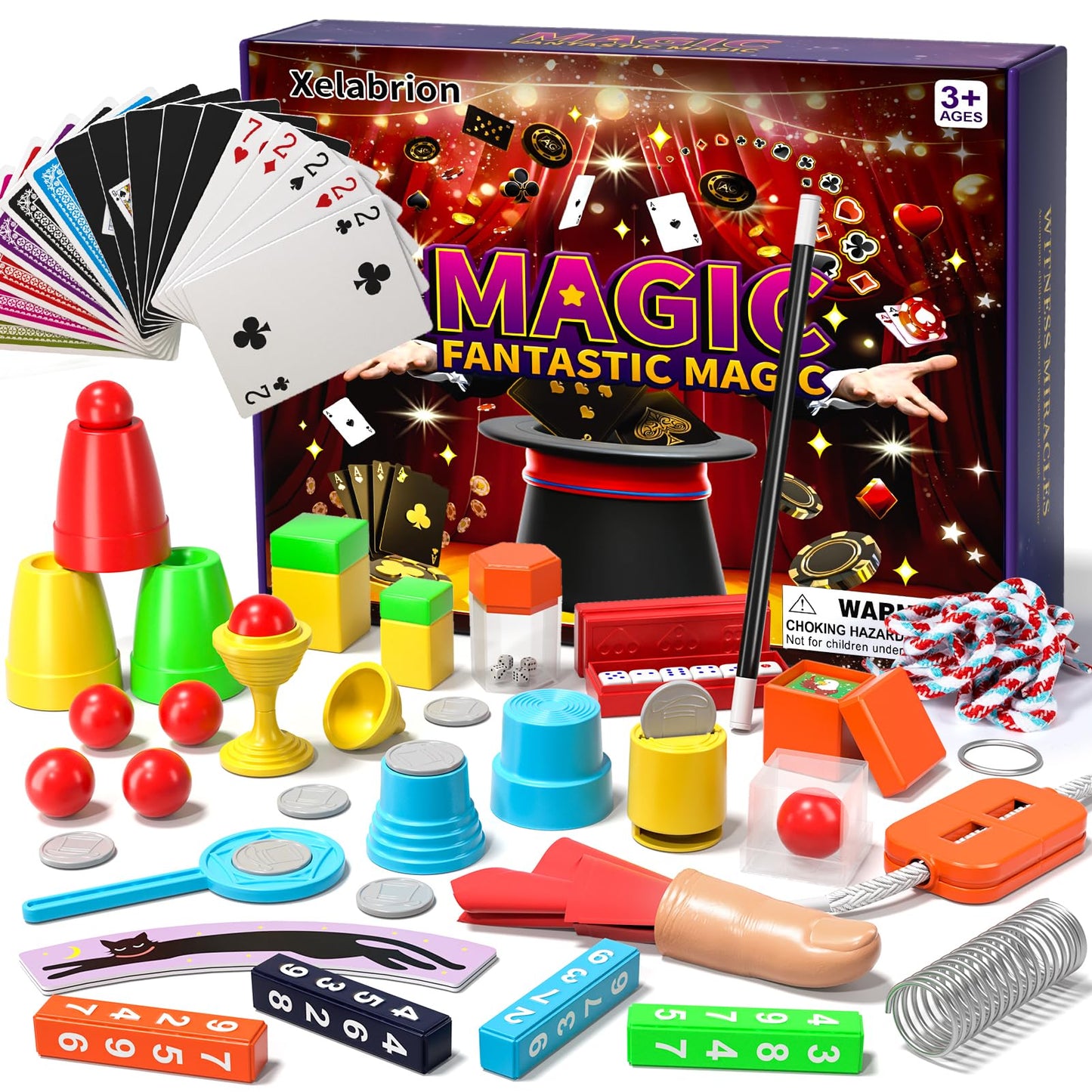 Xelabrion Magic Kit for Kids | 130 Tricks with Wand, Guide & Videos