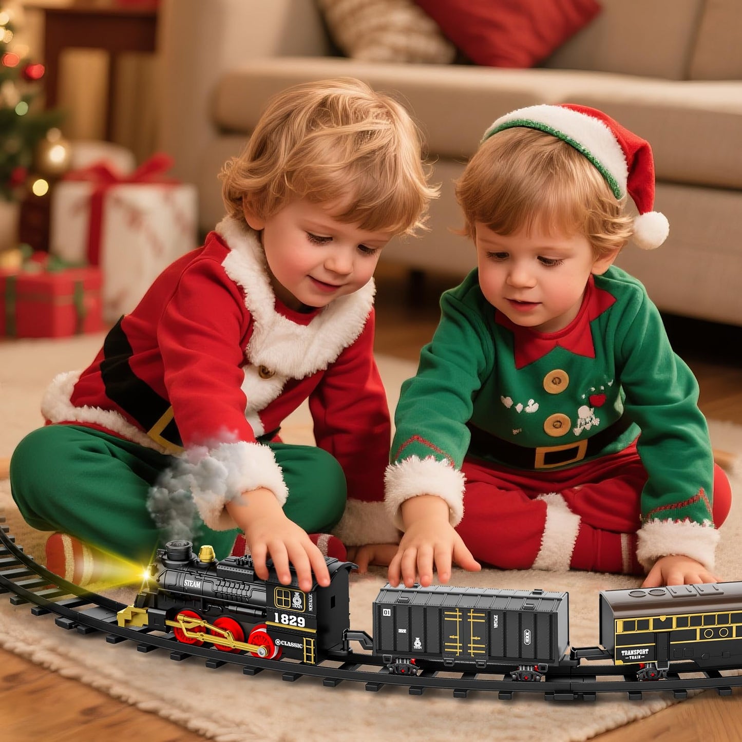 Xelabrion Train Set for Kids (Ages 3-8) — Remote-Control Train with Lights, Steam & Easy Assembly