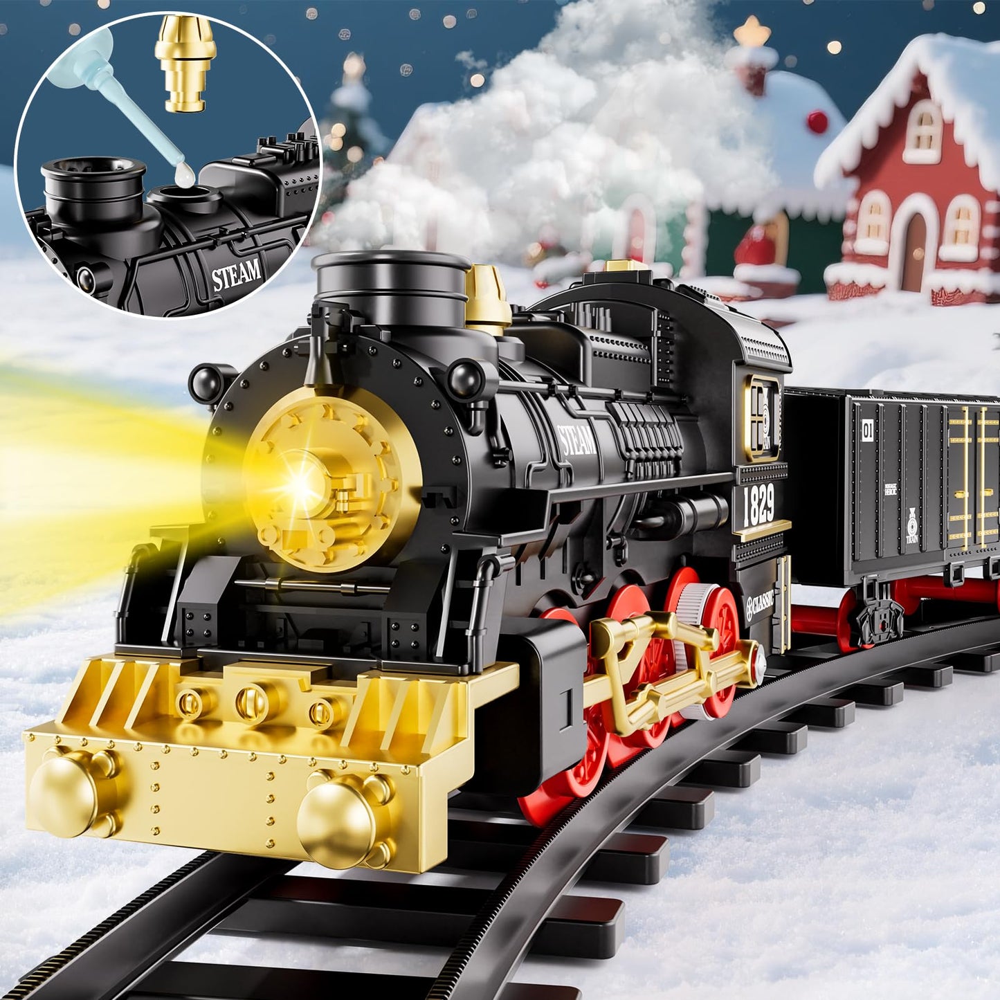 Xelabrion Train Set for Kids (Ages 3-8) — Remote-Control Train with Lights, Steam & Easy Assembly