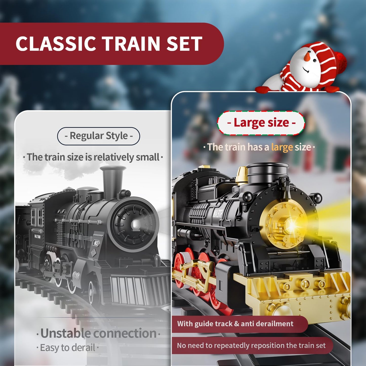 Xelabrion Train Set for Kids (Ages 3-8) — Remote-Control Train with Lights, Steam & Easy Assembly
