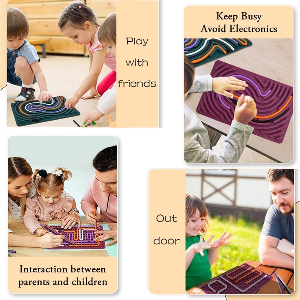 Xesakesi Dual-Sided Sensory Activity Board | Calm, Focus, and Fine Motor Skills