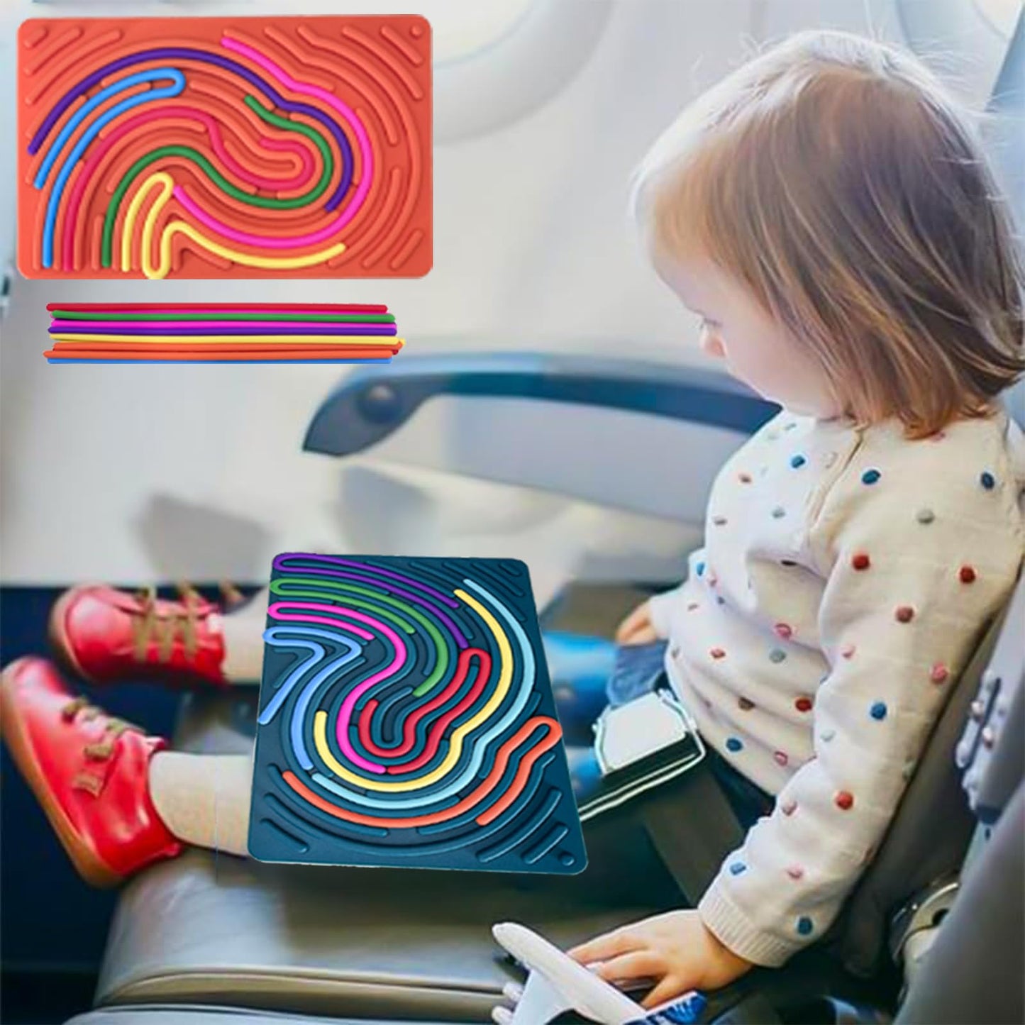 Xesakesi Sensory Activity Board – Stocking Stuffers Fidget Toy for Kids & Adults, Quiet & Screen-Free