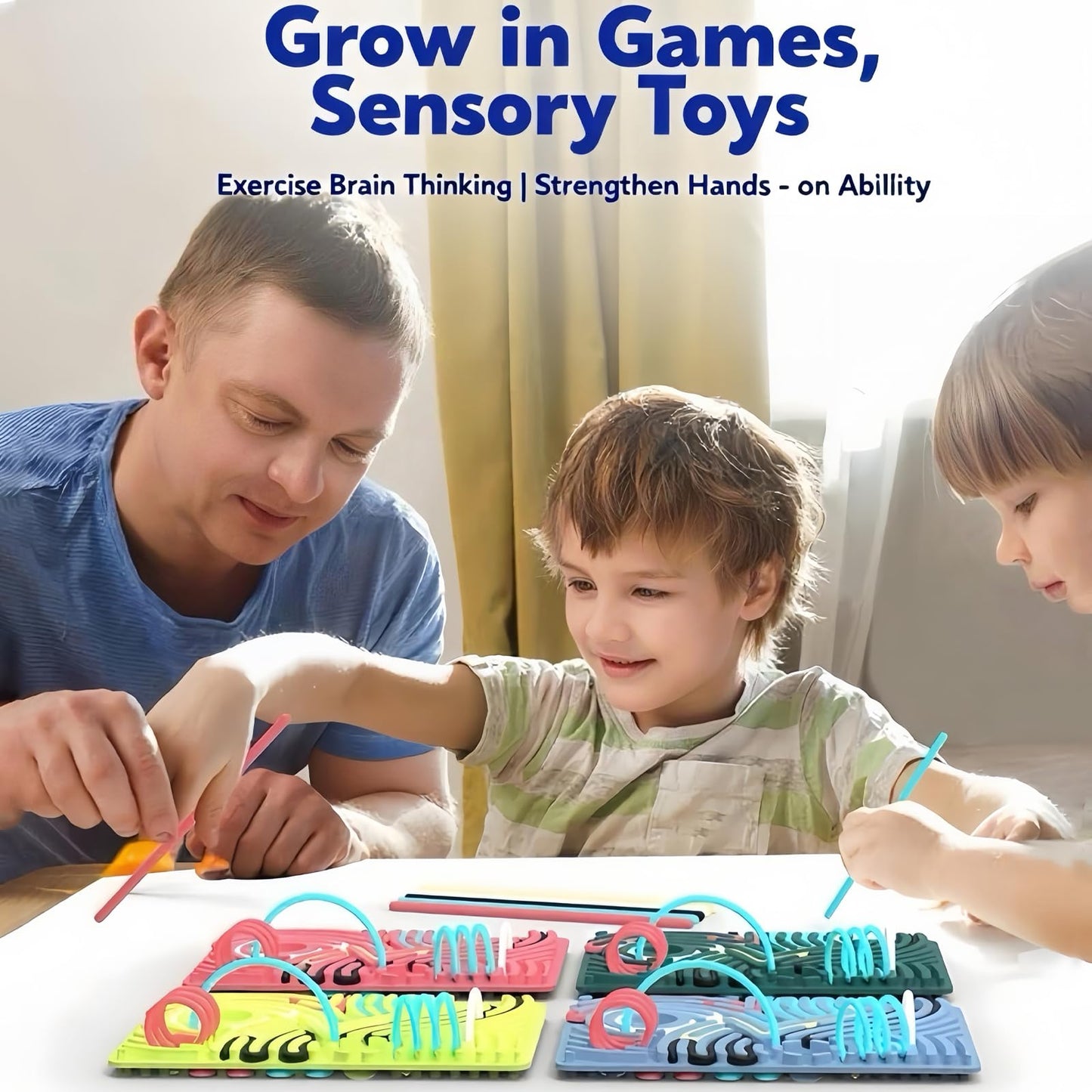 Xesakesi Sensory Activity Board – Stocking Stuffers Fidget Toy for Kids & Adults, Quiet & Screen-Free