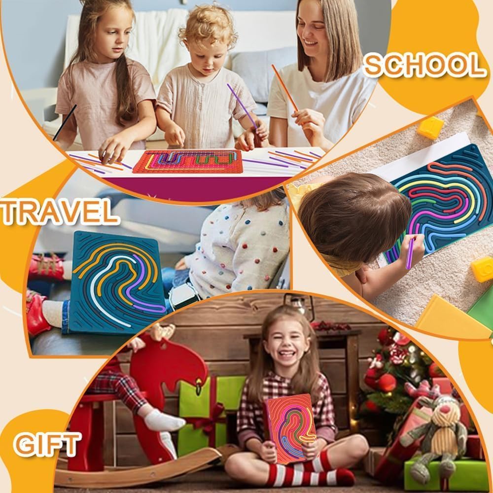 Xesakesi Dual-Sided Sensory Activity Board | Calm, Focus, and Fine Motor Skills