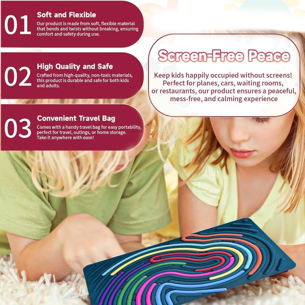 Xesakesi Dual-Sided Sensory Activity Board | Calm, Focus, and Fine Motor Skills