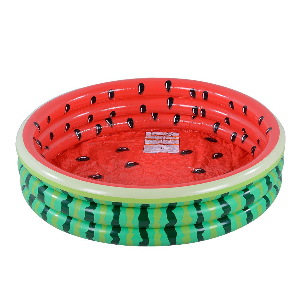 XFlated Watermelon 3-Ring Kiddie Pool — 45-Inch Inflatable Pool for Kids (Ages 3+)