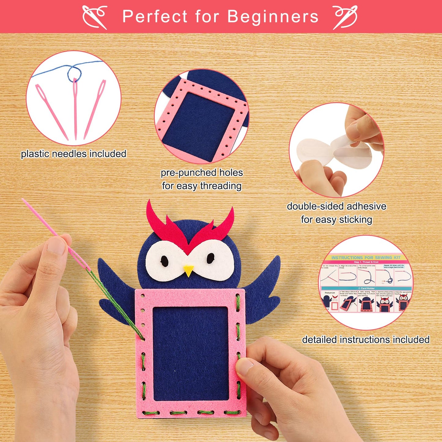 xFFFun My First Sewing Kit for Kids – 5 Easy Projects for Ages 4-8
