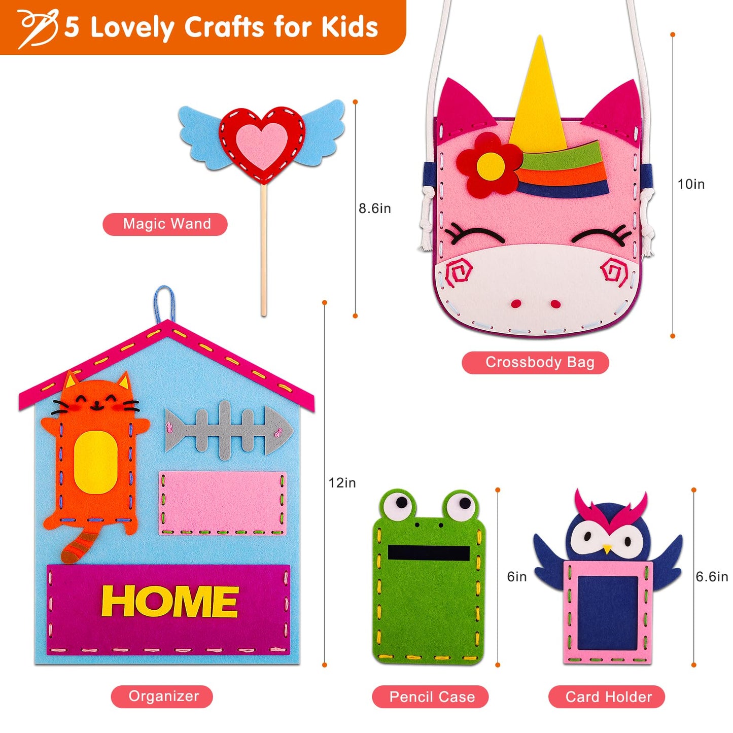 xFFFun My First Sewing Kit for Kids – 5 Easy Projects for Ages 4-8