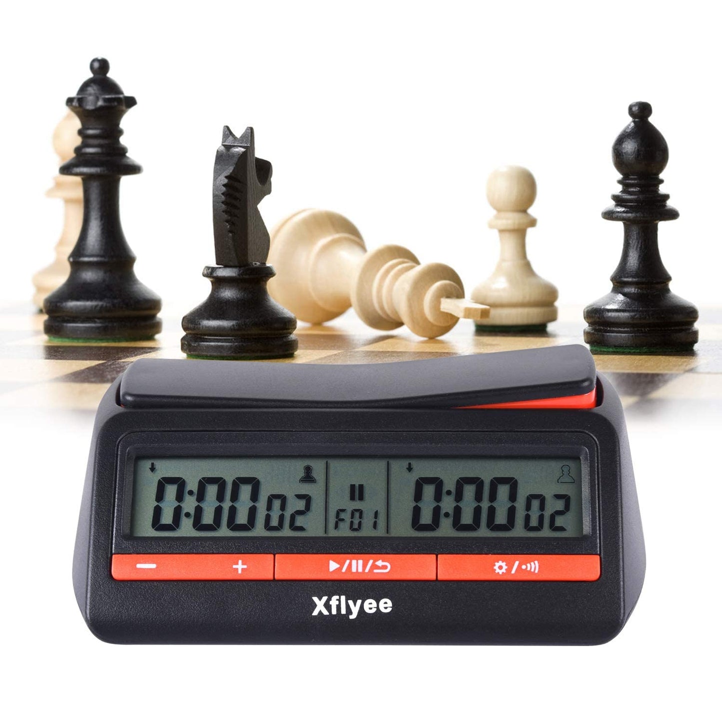 Xflyee Chess Clock (2023 New) - Digital Timer with Bonus & Delayed Countdown