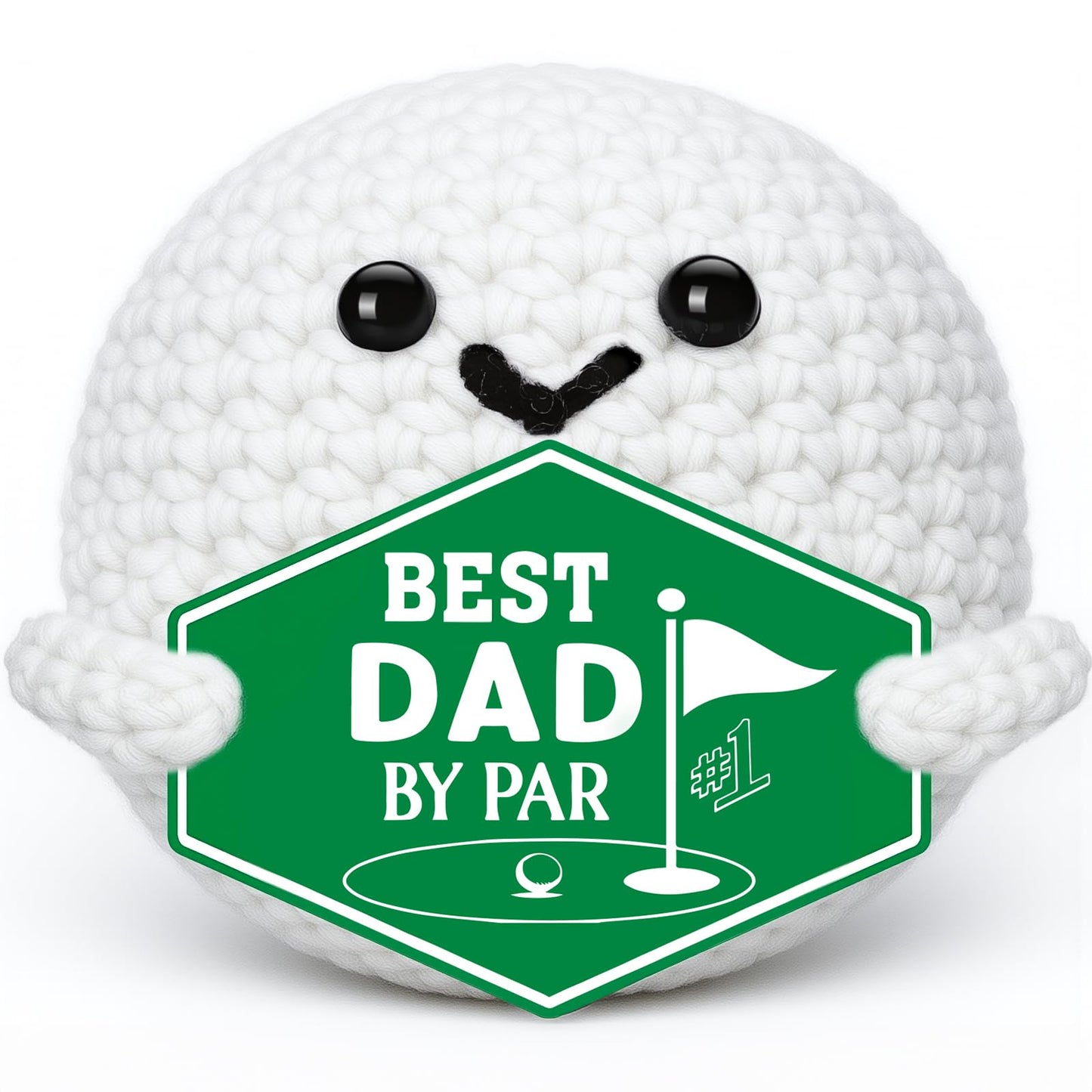 XgiftCreat Golf Gifts for Dad – Best Dad by Par Crochet Golf Ball