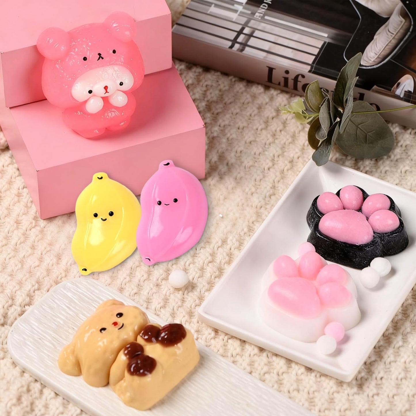 Xgmadiles Taba Squishy 6Pcs – Ultra-Soft Fidget Toys for Kids 4–12