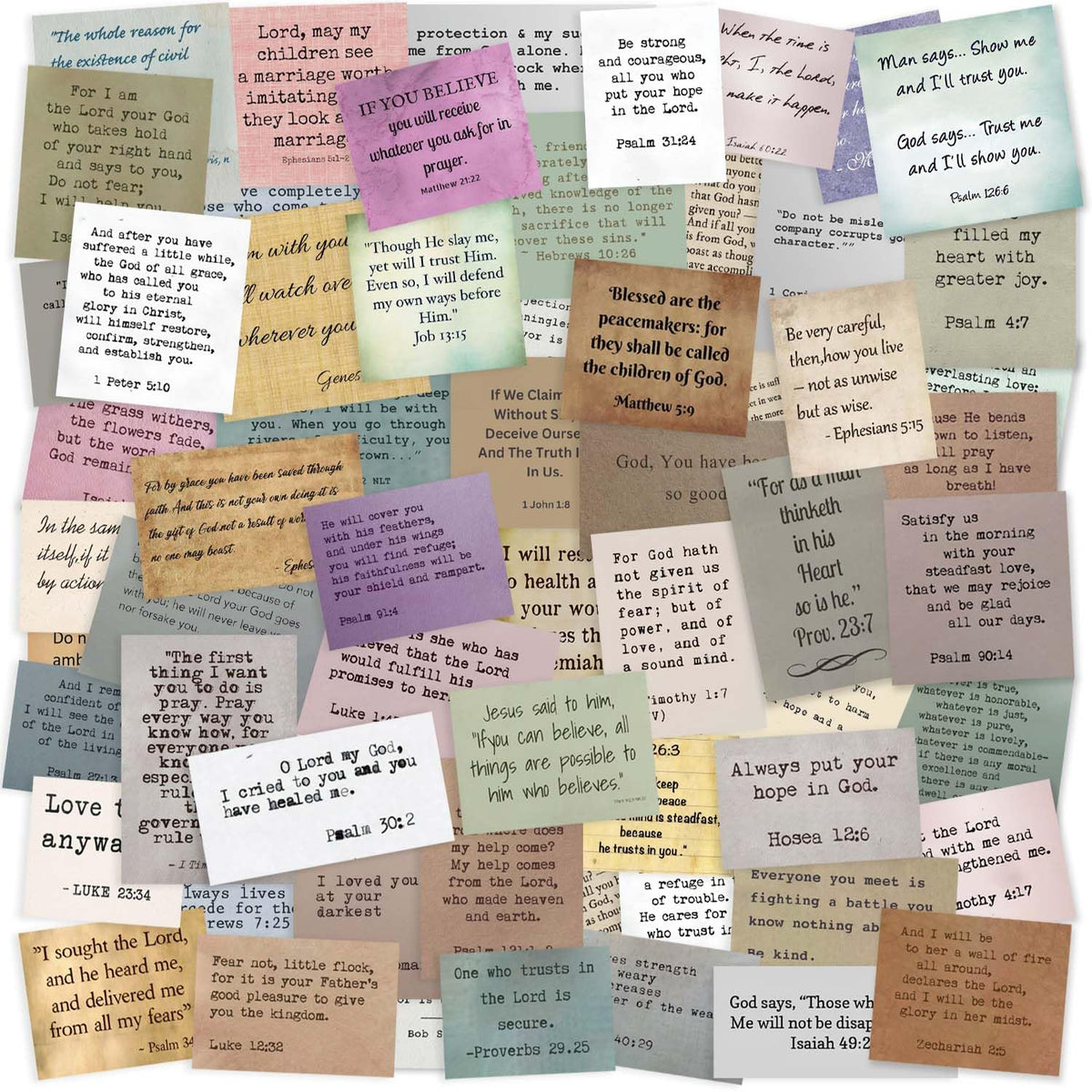 XGXHZYLC Bible Verse Stickers – 120 Pcs Typewriter Scripture Quotes for Journaling