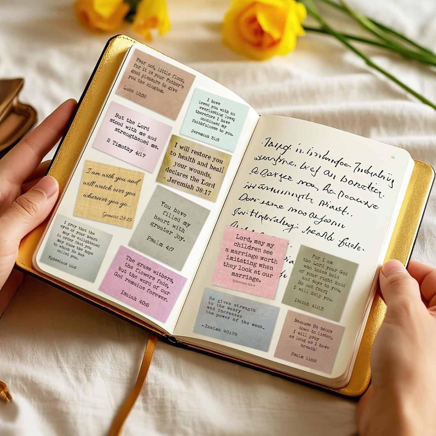 XGXHZYLC Bible Verse Stickers – 120 Pcs Typewriter Scripture Quotes for Journaling