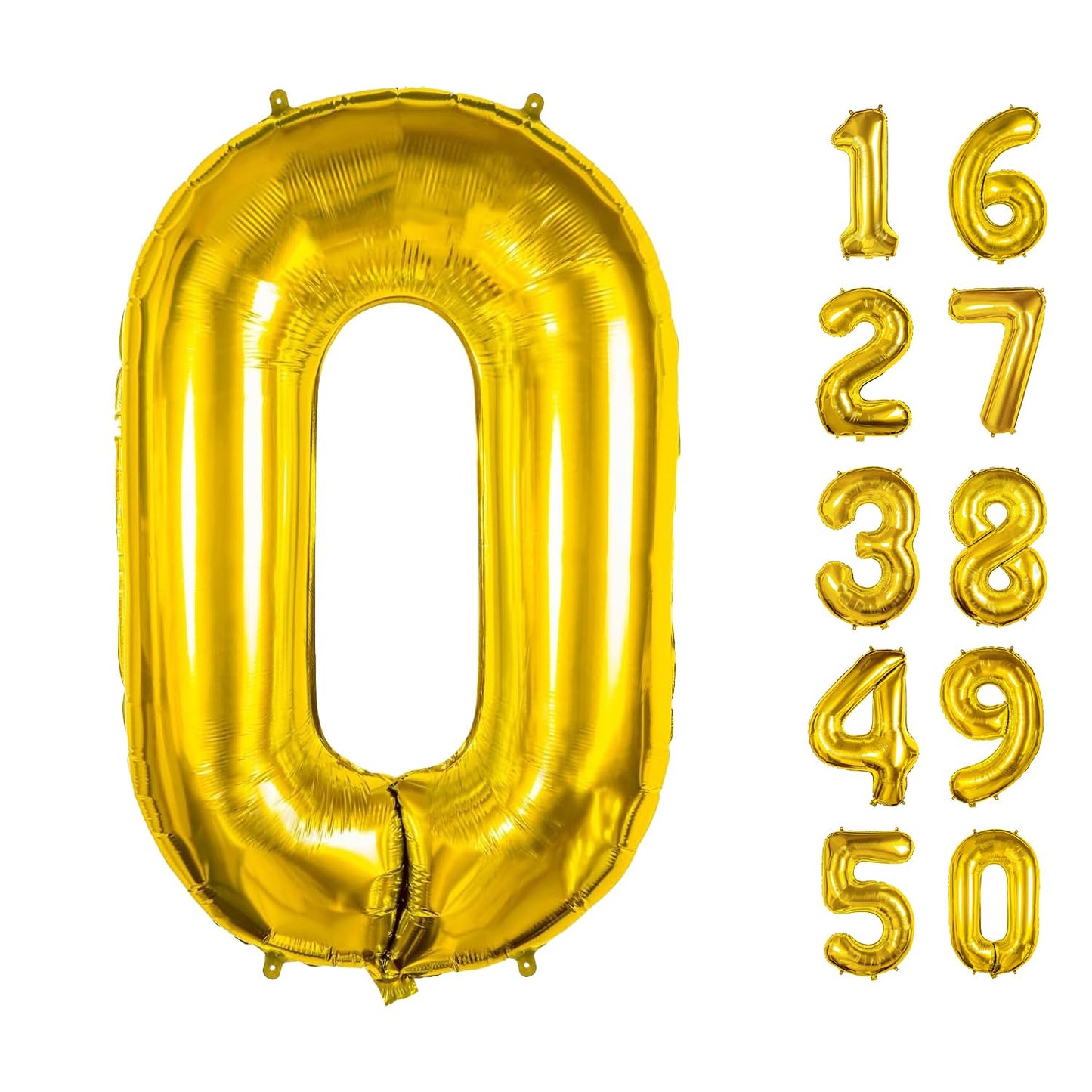xiangsushijie 40 Inch Number Balloon 0 Gold – Jumbo Mylar Decor for 0th Birthday