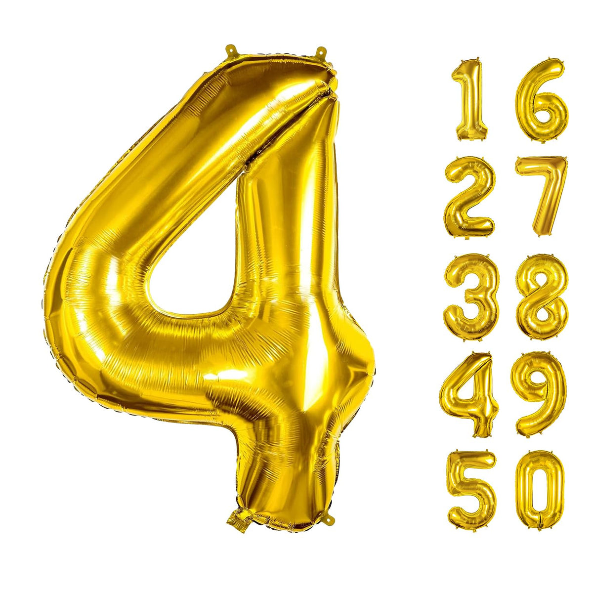 xiangsushijie 40 Inch Gold Number 4 Balloon – Giant Foil Mylar Birthday Party Decor
