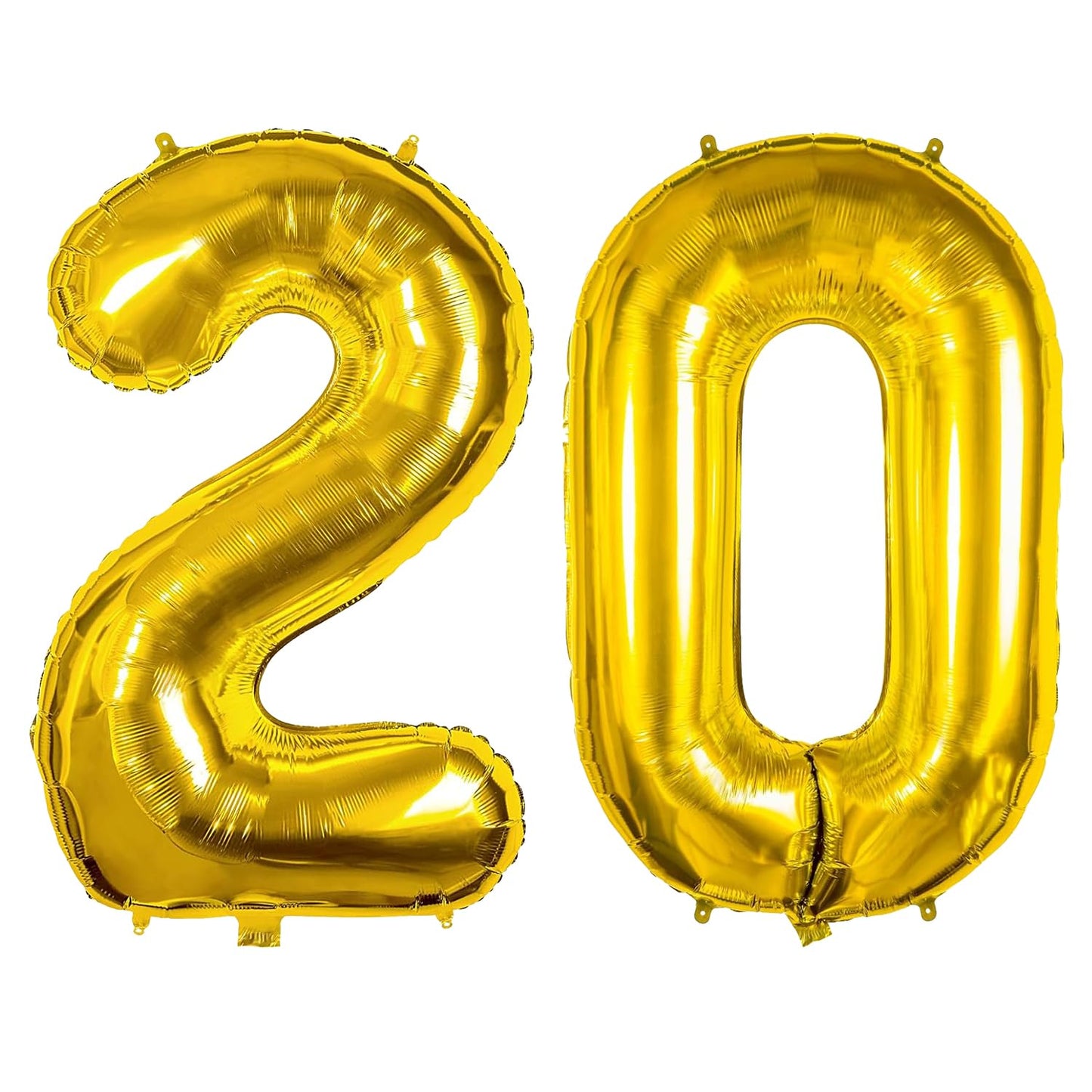 xiangsushijie 40-Inch Gold 20 Number Balloon | Giant Foil Mylar Balloon for 20th Birthday Parties