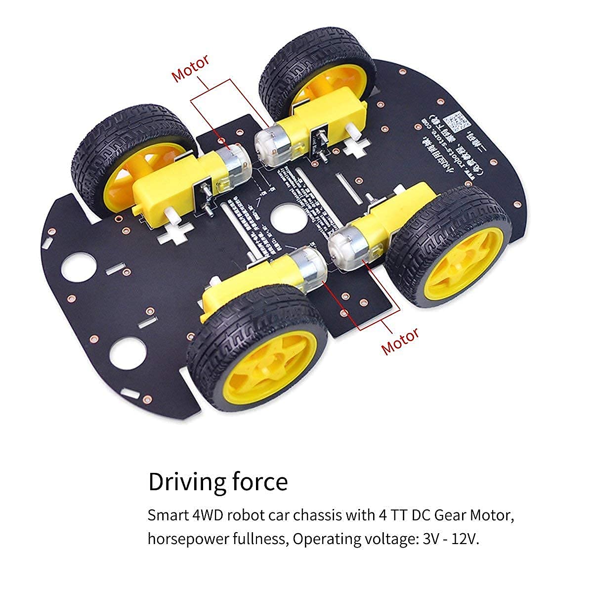 XiaoR Geek Robot Chassis 4WD – DIY Smart Car Kit for Arduino, Raspberry Pi & Jetson Nano