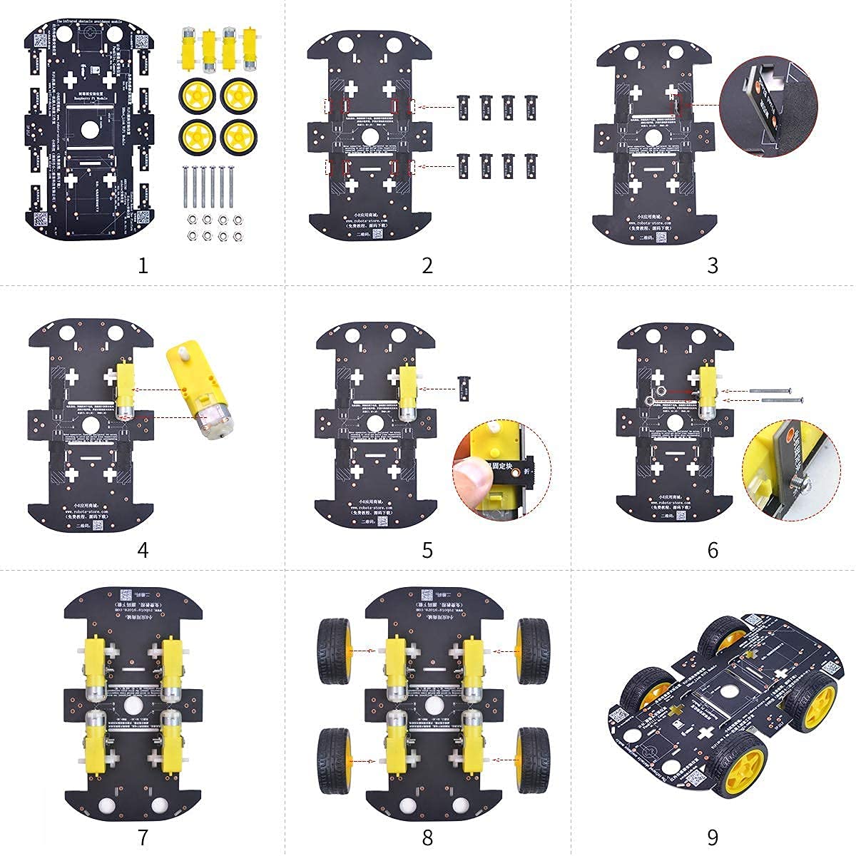 XiaoR Geek Robot Chassis 4WD – DIY Smart Car Kit for Arduino, Raspberry Pi & Jetson Nano