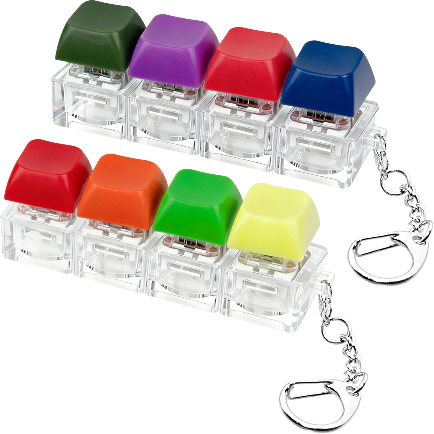 XiawaLangzhuo 2-Pc Keyboard Fidget Toy – 4-in-1 Keychain Clicker for Focus