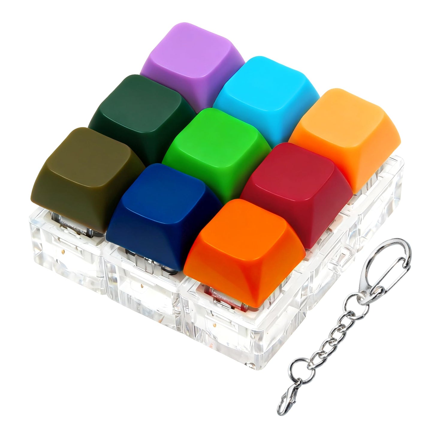 XiawaLangzhuo Keyboard Fidget Toy – 9-in-1 Keypad for Stress Relief, Bright & Portable