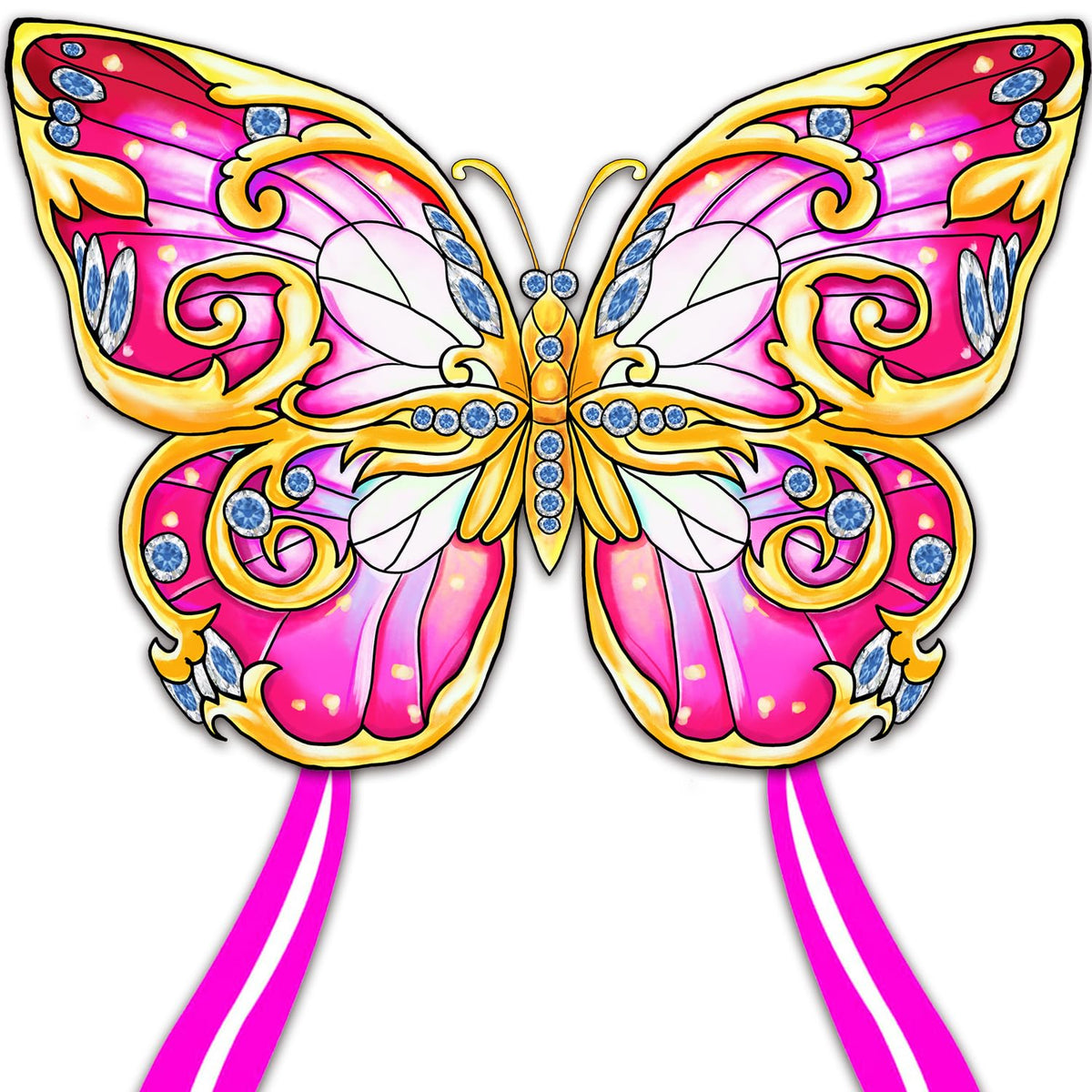 Xida Butterfly Kite — Easy-Fly Single-Line Kite for Kids & Adults with 200 ft String