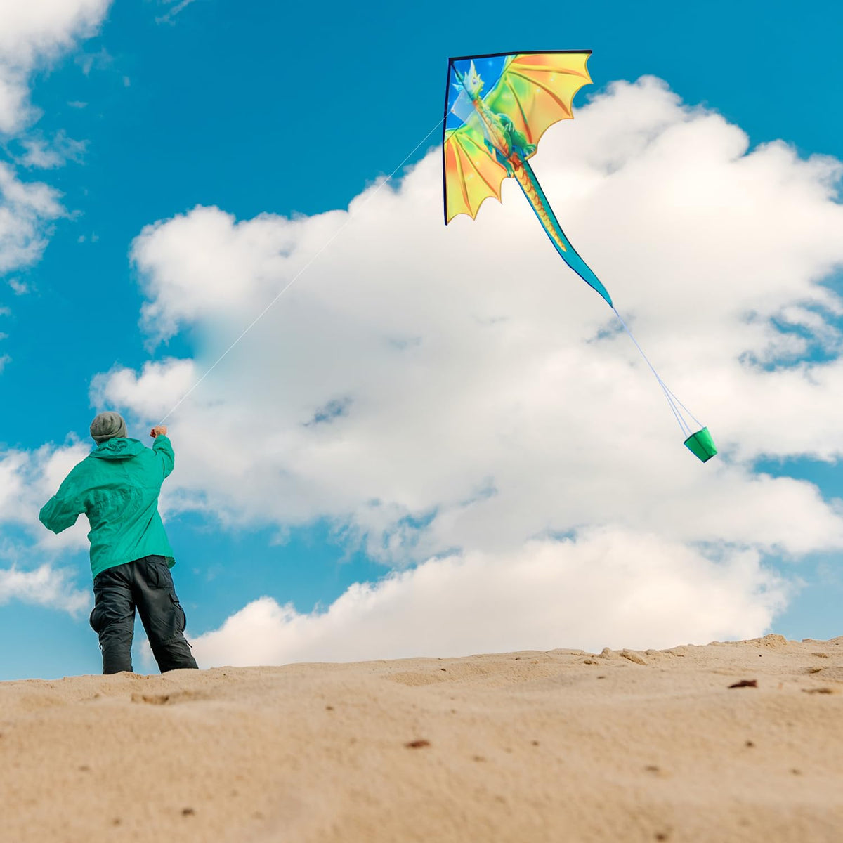 Xida Dragon Kite for Kids 4-8 & Adults | Easy to Fly, Durable 210T