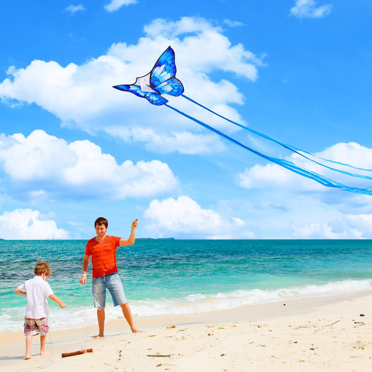Xida Kite 2 Pack Colorful Butterfly Kites for Kids & Adults – Easy Fly with Handles & Storage Bag