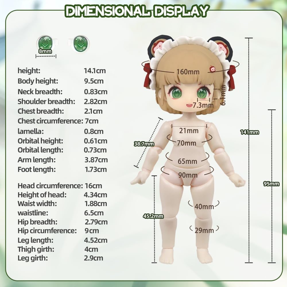 XiDonDon Study Tour Series Blind Box – 1/12 BJD OB11 Movable Dolls with Clothes (Single Box)