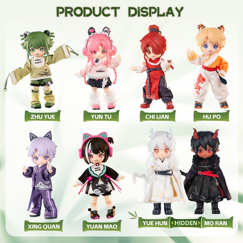 XiDonDon Study Tour Series Blind Box – 1/12 BJD OB11 Movable Dolls with Clothes (Single Box)