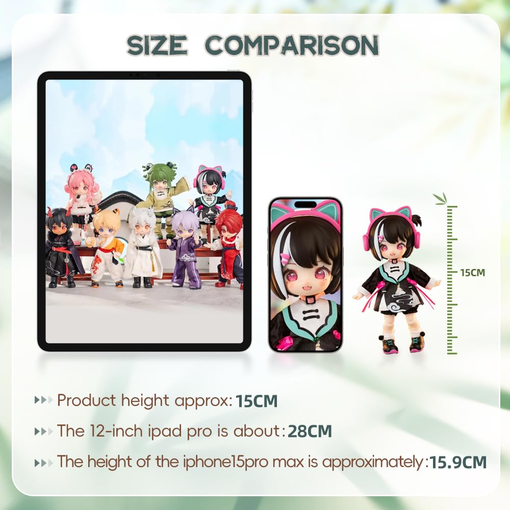 XiDonDon Study Tour Series Blind Box – 1/12 BJD OB11 Movable Dolls with Clothes (Single Box)