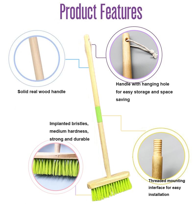 Xifando Kids Broom – Wooden Handle Small Broom for Kids Cleaning