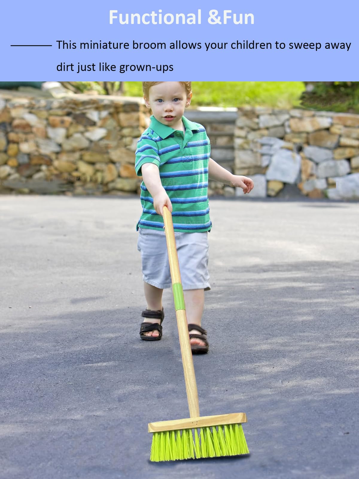 Xifando Kids Broom – Wooden Handle Small Broom for Kids Cleaning