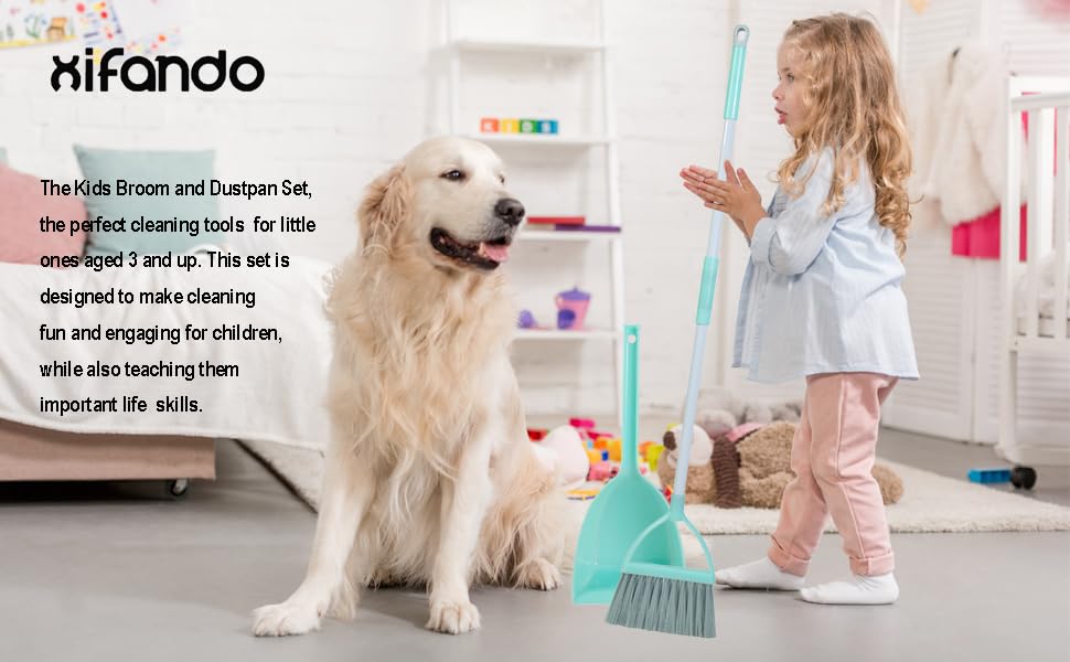 Xifando Kid's Housekeeping Cleaning Tools Set - 5-Piece Pretend Play Kit