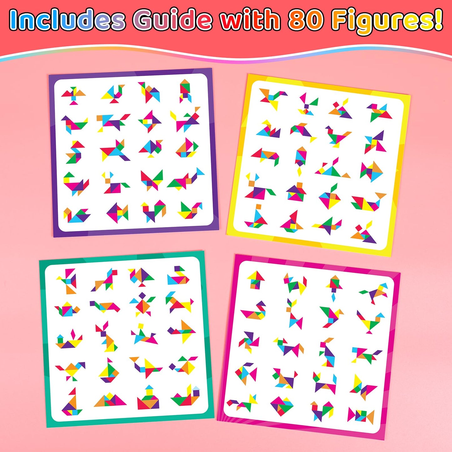 Ximoeo 30pcs Tangram Valentines Cards Set – Classroom Gifts & Party Favors