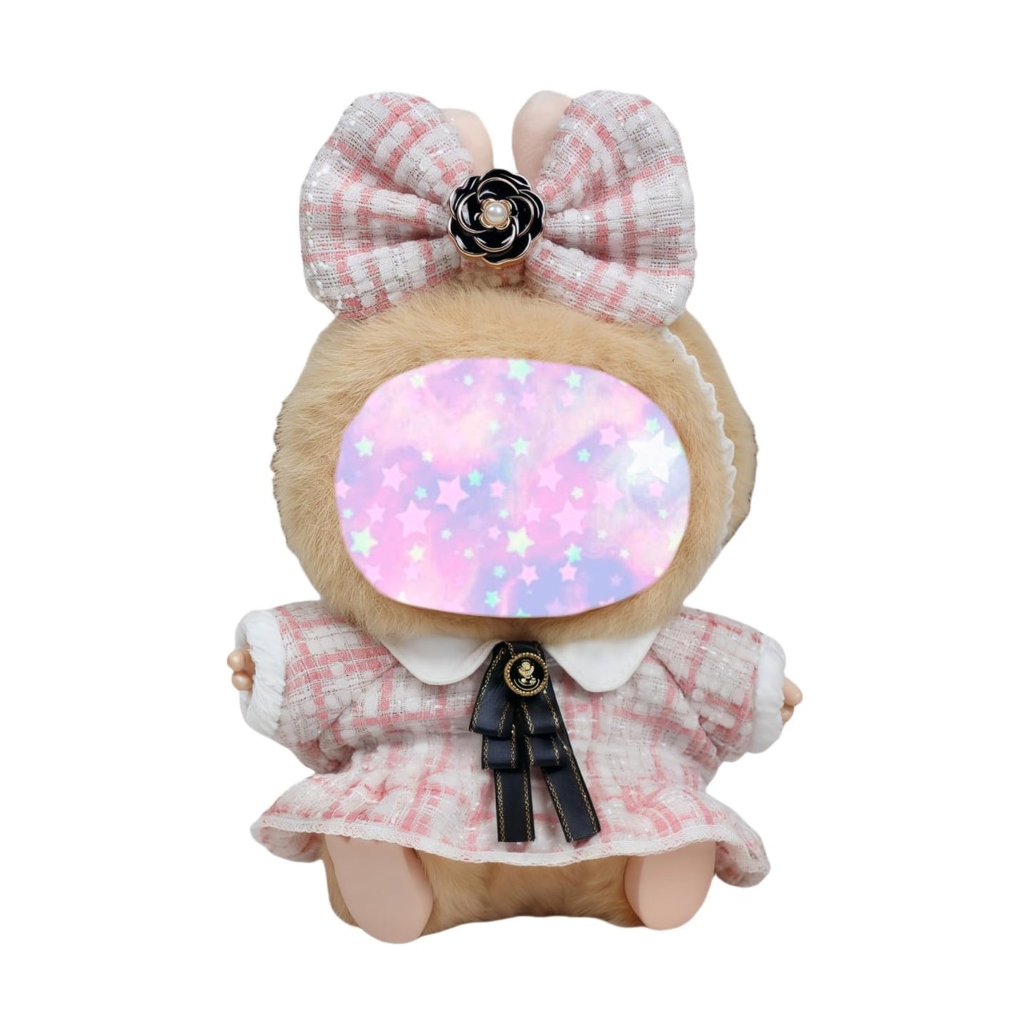 Xinbalove 17cm Doll Clothes Set – 3-Piece Pink Luxury Outfit with Hat for 6.7in Dolls