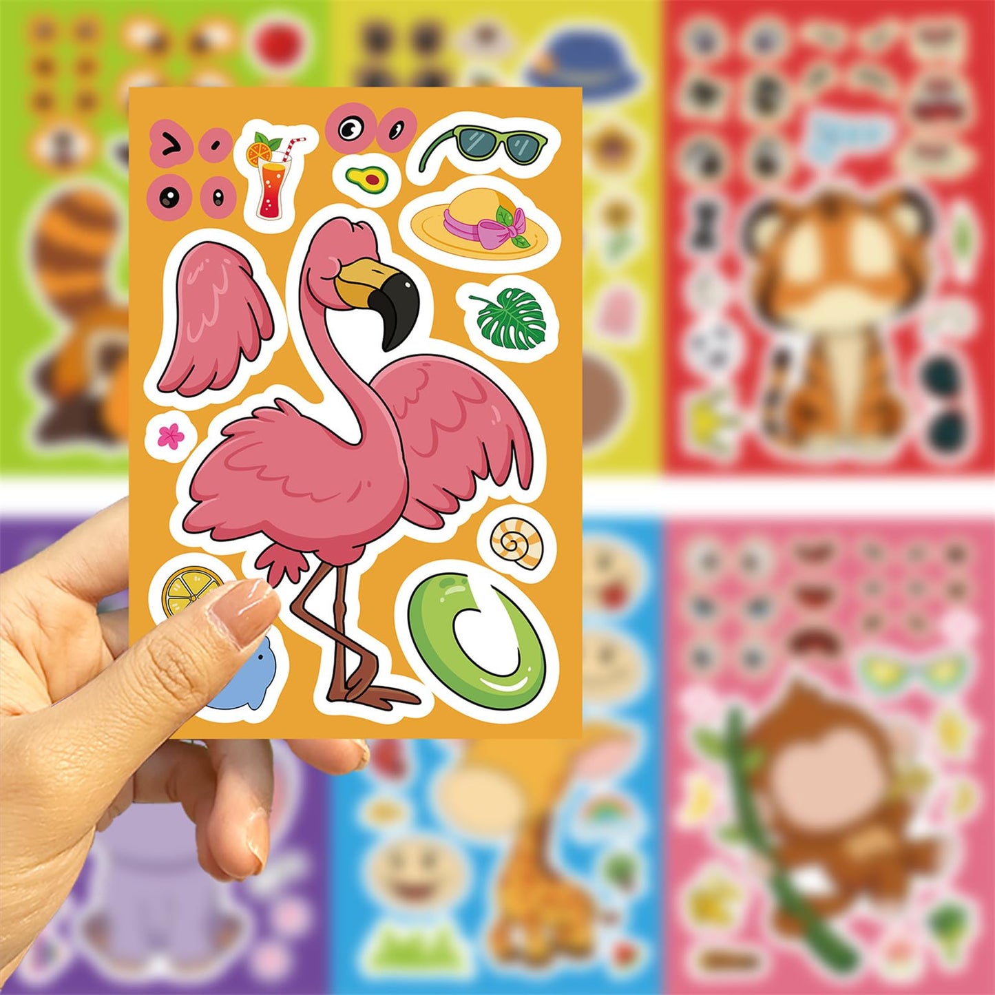 XINCOOL Cute Mixed Animals Stickers — 24 Sheets for Water Bottles
