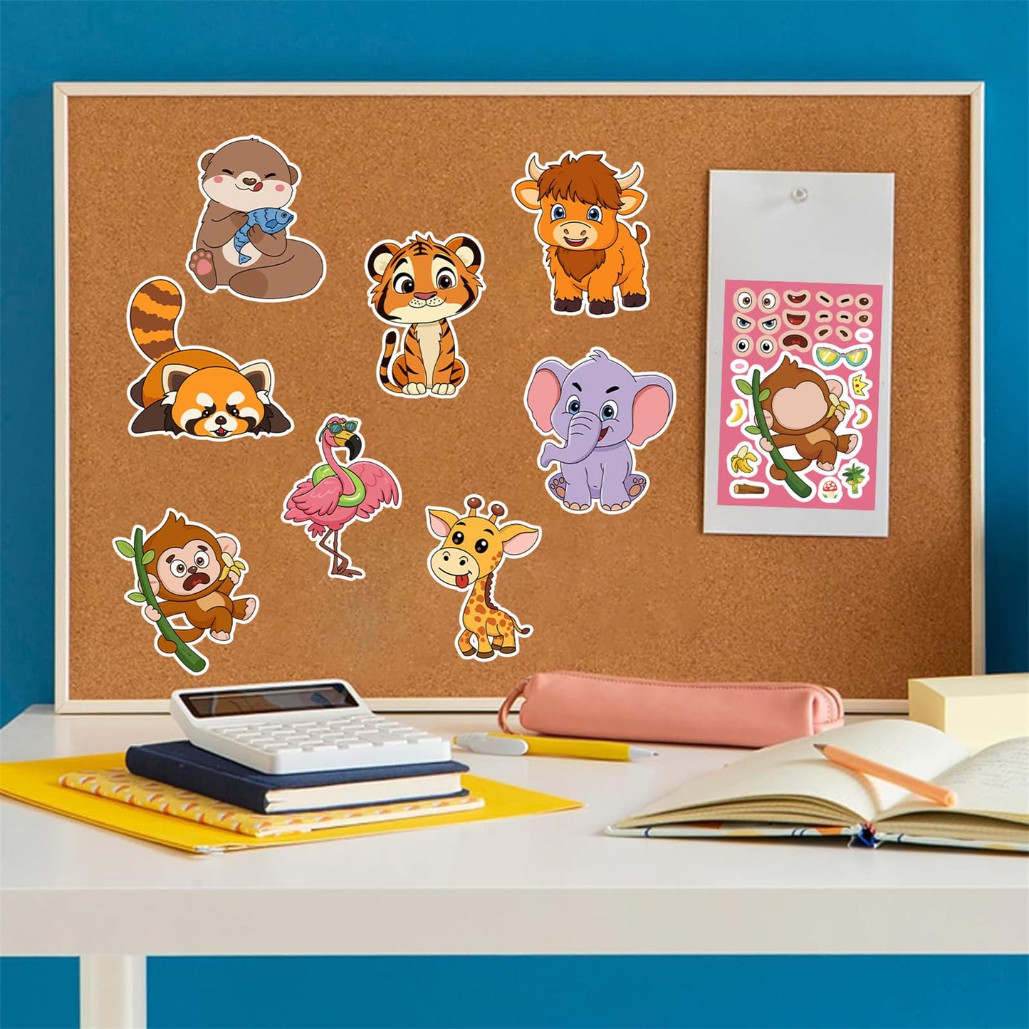 XINCOOL Cute Mixed Animals Stickers — 24 Sheets for Water Bottles