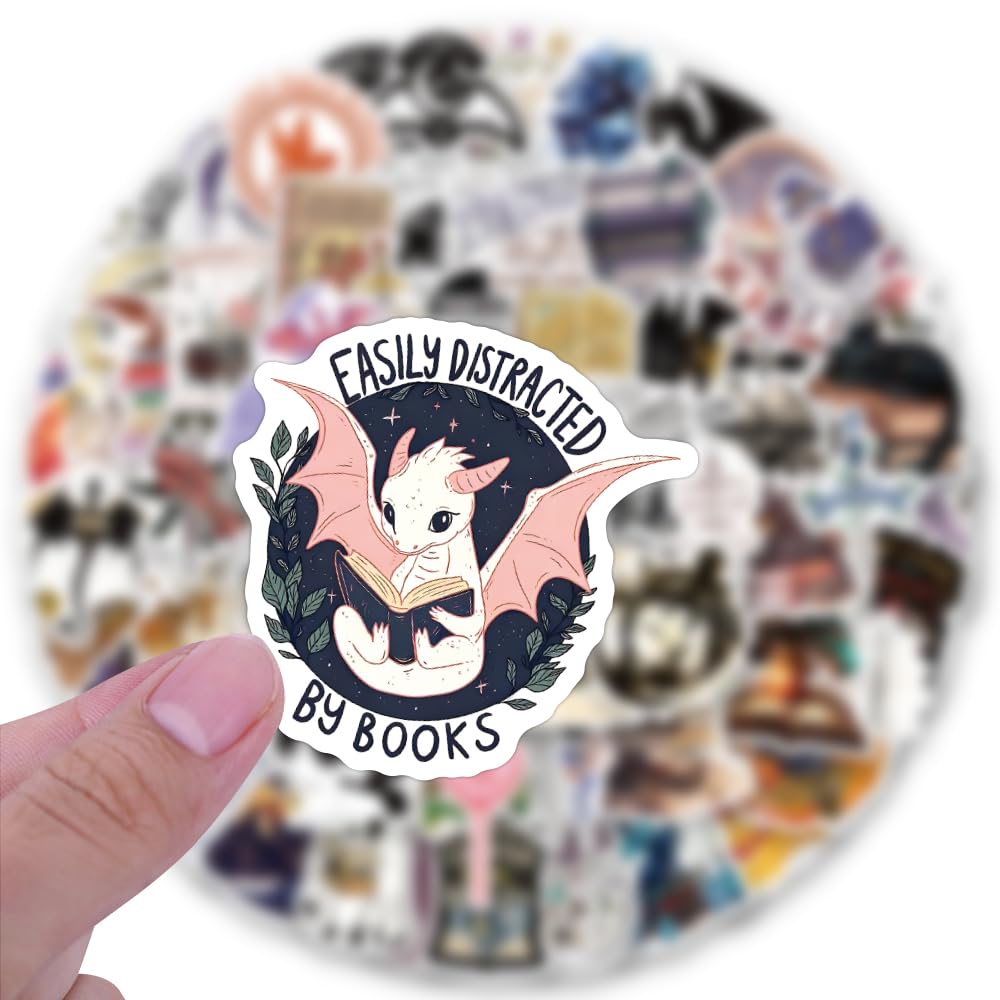 XINGXIANGUS 122Pcs Fantasy Books Stickers Pack for Laptop, Water Bottle & More